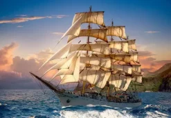 Puzzle Sailing at sunset