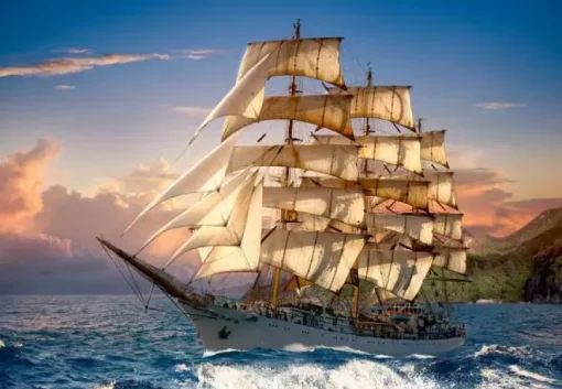 Puzzle Sailing at sunset
