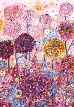 Puzzle Sally Rich: Pink Dahlias
