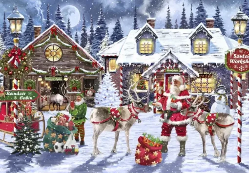 Puzzle Santa at work 1500