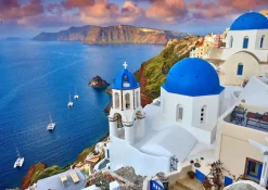 Puzzle Santorini View with boats