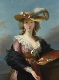 Puzzle Self-portrait in a Straw Hat