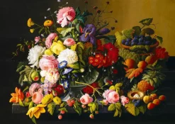 Puzzle Severin Roesen - Still Life, Flowers and Fruit