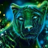 Puzzle Sheena Pike: Neon Blue Green Panther