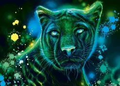 Puzzle Sheena Pike: Neon Blue Green Panther