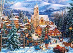 Puzzle Sledding in Town