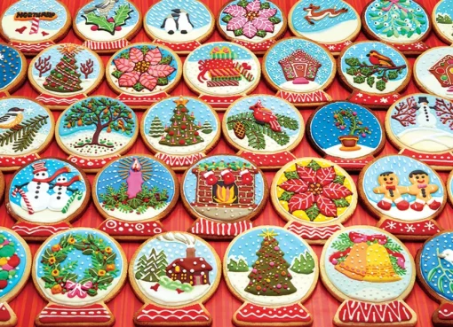 Puzzle Snow Globe Cookies