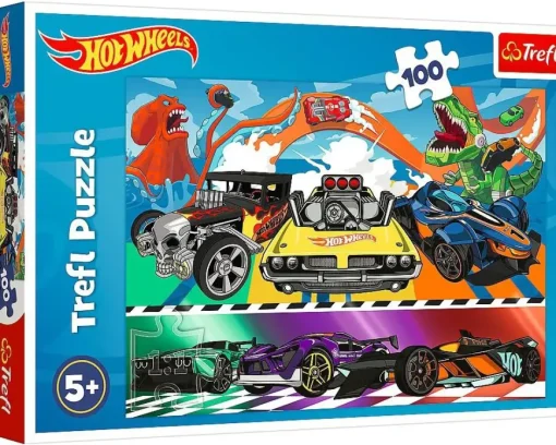Puzzle Speeding Hot Wheels cars 100