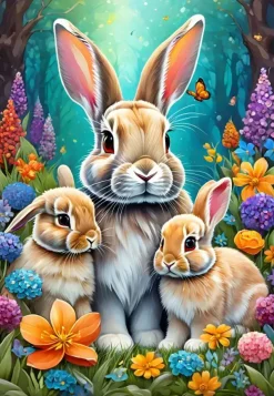 Puzzle Spring Bunnies