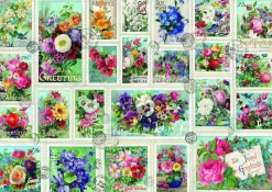 Puzzle Stamp Flower Collection 2000