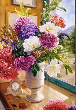 Puzzle Still Life with Hydrangeas