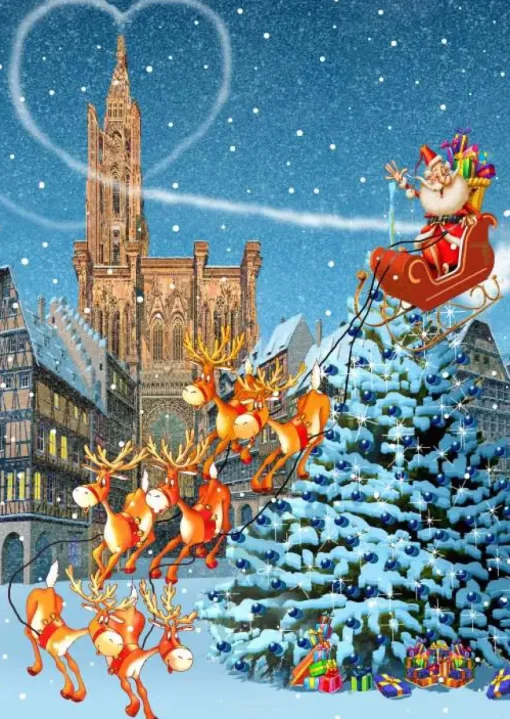 Puzzle Strasbourg Cathedral in Noël