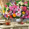 Puzzle Summer Flowers and Cup of Tea