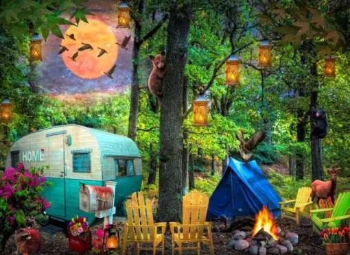 Puzzle Summertime Camping 500 XXL