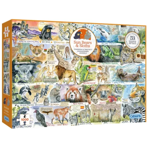 Puzzle Sun Bears and Sloths