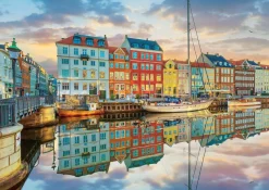 Puzzle Sunset At Copenhagen Harbour