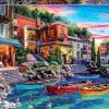 Puzzle Sunset in Como / Italy 3000