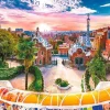 Puzzle Sunset over Barcelona - Spain