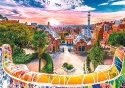 Puzzle Sunset over Barcelona - Spain