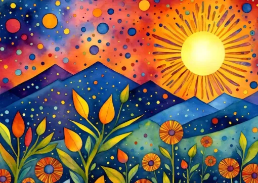 Puzzle Sunset Rain