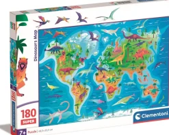 Puzzle Supercolor Puzzle Dinosaurs Map