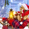 Puzzle Teddy Bears with Santa Hats