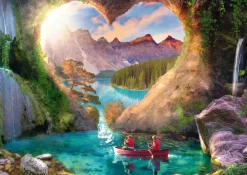 Puzzle The lake seen from the heart
