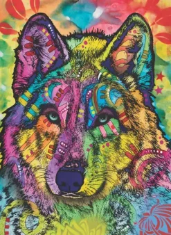 Puzzle The stare of wolf