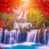 Puzzle Thee Lor Su Waterfall in Autumn, Thailand