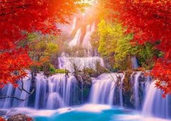 Puzzle Thee Lor Su Waterfall in Autumn, Thailand
