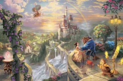Puzzle Thomas Kinkade: Disney: Beauty and the Beast Falling in Love