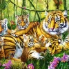 Puzzle Tiger family