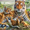 Puzzle Tigers and puppies 1000