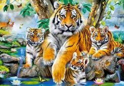 Puzzle Tigers by the Stream