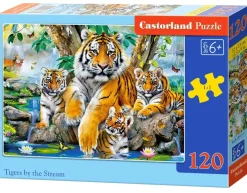 Puzzle Tigers by the Stream