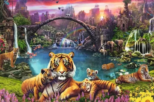 Puzzle Tigers in Paradise