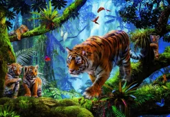 Puzzle Tigers in the tree