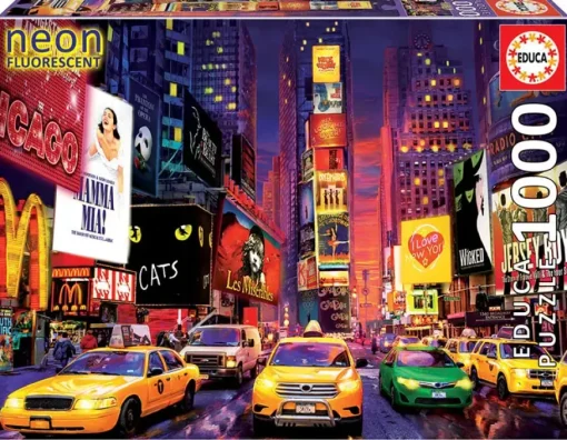 Puzzle Times Square, New York neon