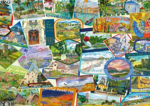 Puzzle Travel Stickers 1000