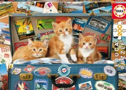 Puzzle Traveling kittens Educa