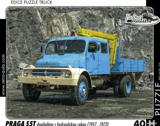 Puzzle TRUCK Praga S5T dvojkabína s hydraulickou rukou (1957-1972)