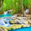 Puzzle Turquoise Waterfall, Thailand