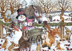 Puzzle Two Snowmen Winter Scene