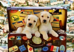 Puzzle Two Travel Puppies