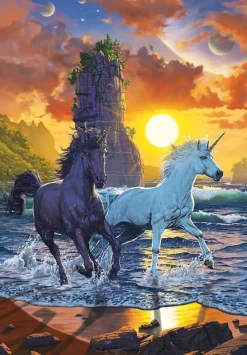 Puzzle Unicorns On Beach 1000