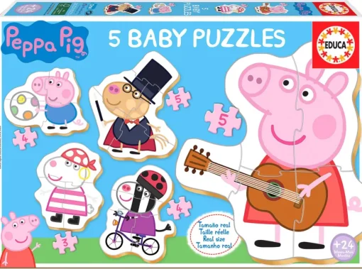 Puzzle 4v1 Baby Prasiatko Peppa