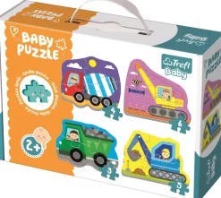 Puzzle 4v1 Baby puzzle Vozidlá na stavbe