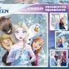 Puzzle 4v1 Frozen - 木adové krá木ovstvo