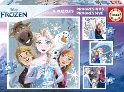 Puzzle 4v1 Frozen - 木adové krá木ovstvo