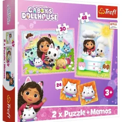 Puzzle 2v1 Gabi with her feline friend + pexeso